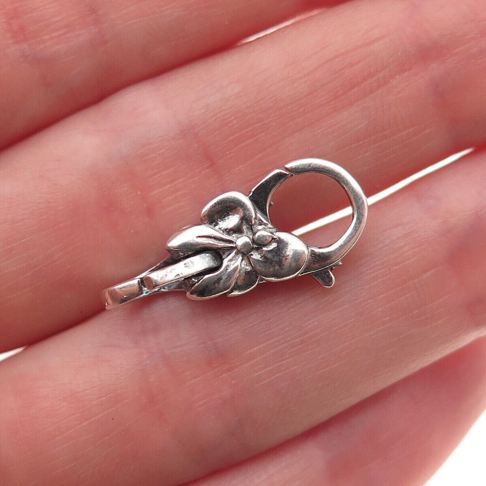 925 Sterling Silver Bowknot Bow Knot Lobster Clasp Bracelet Connector